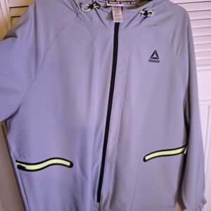 Reebok Gray Jacket with Neon Accents